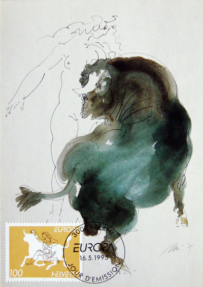Hans Erni-Museum Maximumkarte MK II 1995